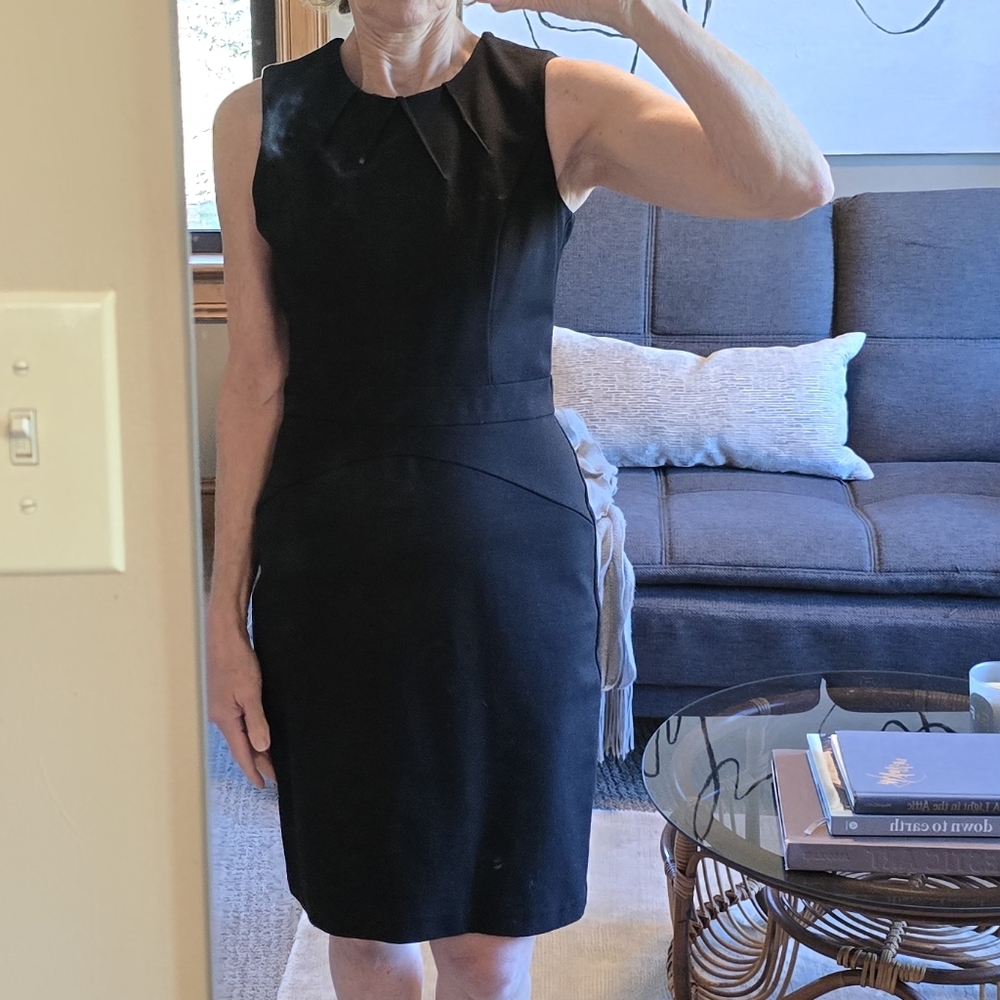 LOFT Black Sleeveless Sheath Mini Dress | Size 2